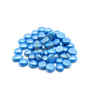 17-19Mm Blue Spray Colored Glass Beads Flat Glass Beads
