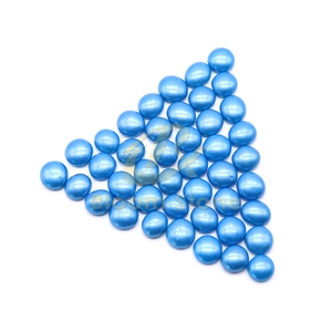 17-19Mm Blue Spray Colored Glass Beads Flat Glass Beads