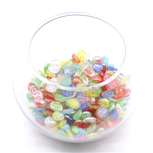 17-19Mm Cat Eyes Flat Glass Gems/Flat Glass Gems