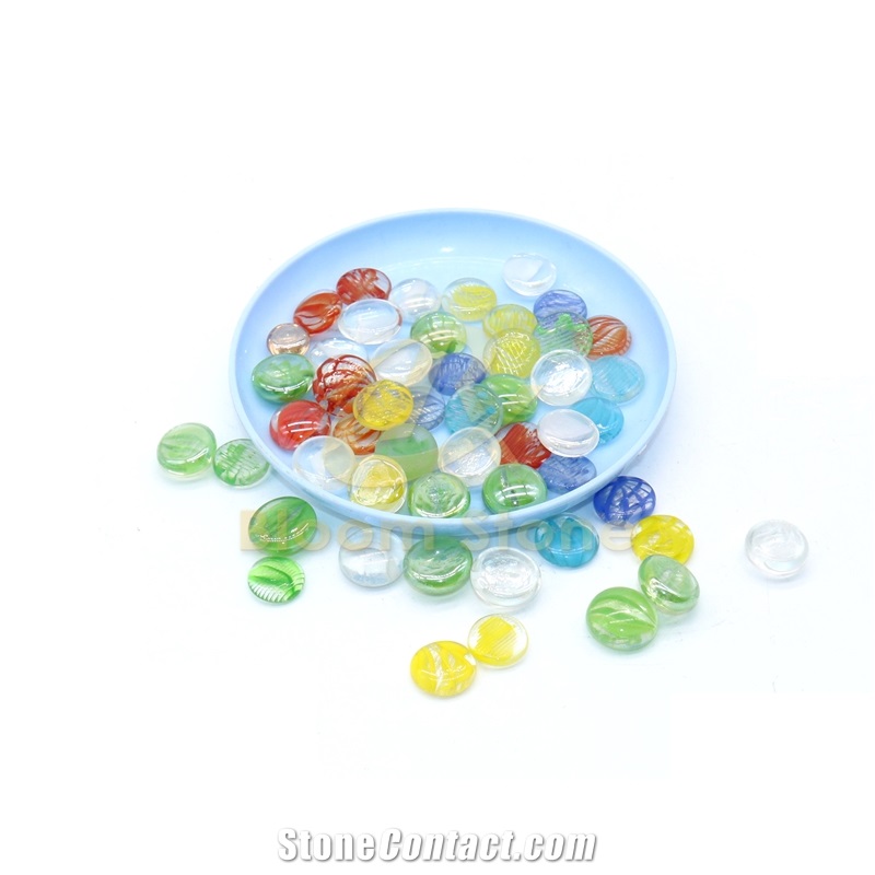 17-19Mm Cat Eyes Flat Glass Gems/Flat Glass Gems