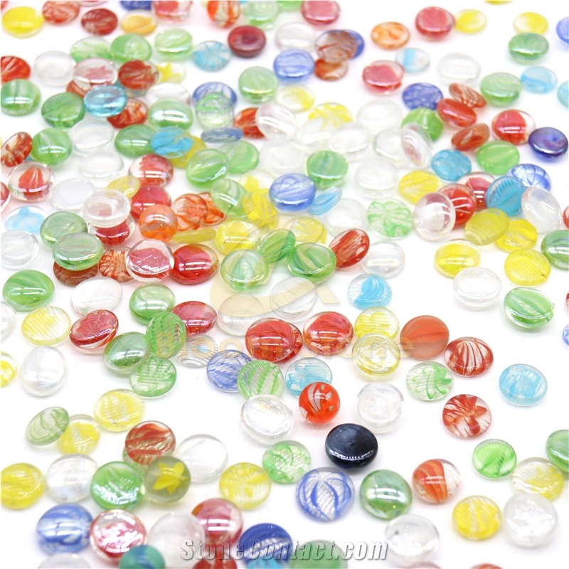 17-19Mm Cat Eyes Flat Glass Gems/Flat Glass Gems