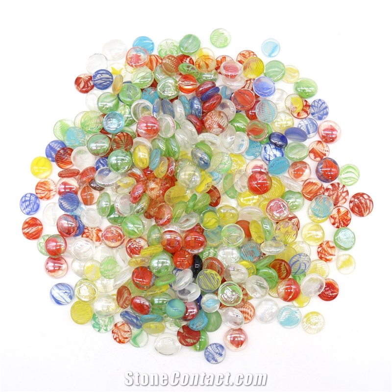 17-19Mm Cat Eyes Flat Glass Gems/Flat Glass Gems