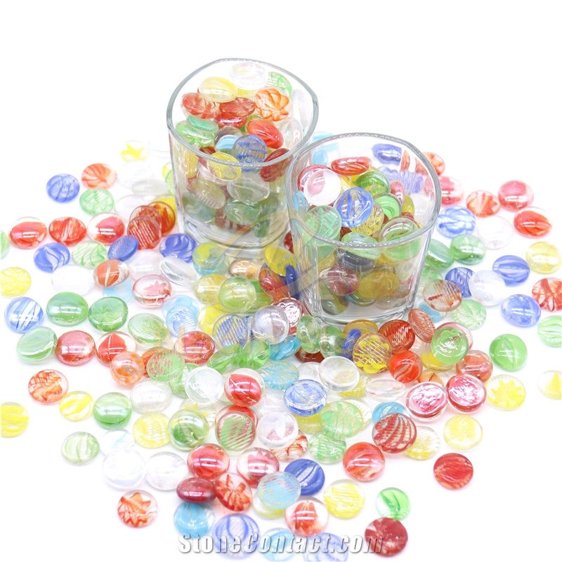 17-19Mm Cat Eyes Flat Glass Gems/Flat Glass Gems