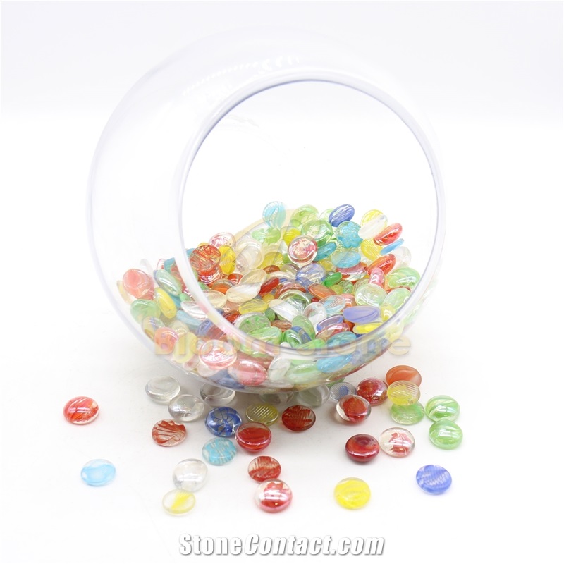 17-19Mm Cat Eyes Flat Glass Gems/Flat Glass Gems