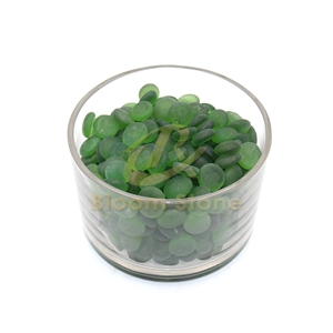 17-19Mm Flat Marble Vase Filler Frosted Light Green