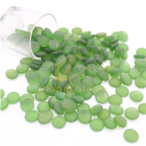 17-19Mm Flat Marble Vase Filler Frosted Light Green