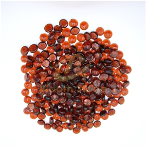 17-19Mm Flat Marble Vase Filler Transparent Amber