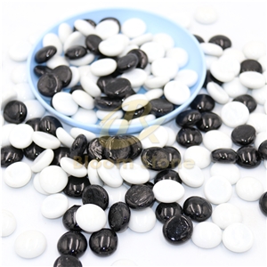 17-19Mm Flat Marble Vase Filler White And Black Mix