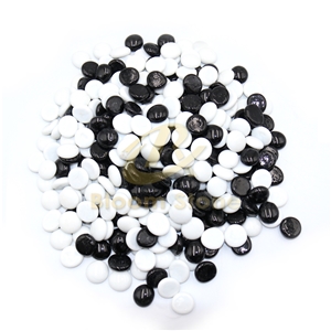 17-19Mm Flat Marble Vase Filler White And Black Mix