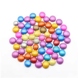 17-19Mm Orange Spray Colored Glass Beads Flat Glass Beads