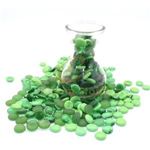 17-19Mm Premium Green Mixed Flat Glass Marbles
