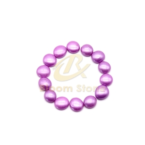 17-19Mm Purple Spray Colored Glass Beads Flat Glass Beads