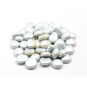 17-19Mm Silver Spray Colored Glass Beads Flat Glass Beads