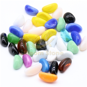 27-30Mm Glass Bean For Sale High Quality Mixed Glass Cashew