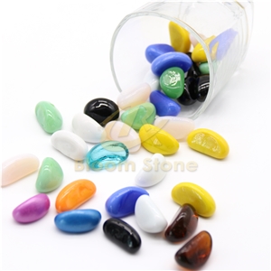 27-30Mm Glass Bean For Sale High Quality Mixed Glass Cashew