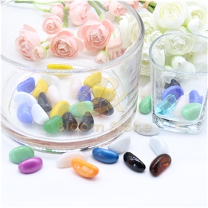 27-30Mm Glass Bean For Sale High Quality Mixed Glass Cashew