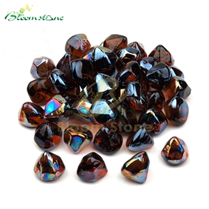 Amber Fire Glass Diamonds Fire Glass Rocks For Gas Fireplace