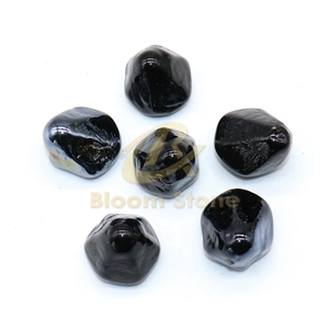 Black Fire Glass Diamonds 1 Inch Fire Pit Glass