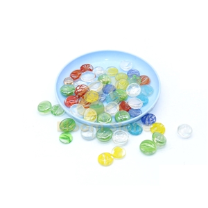 Clear 17-19Mm Flat Glass Marbles Premium Flat Gems