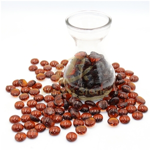 Clear AMBER FLAT GLASS BEADS Premium Flat Gems Aquarium