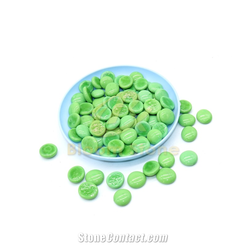 Green Gemstones Fire Pits Glass Gems For Vase Fillers