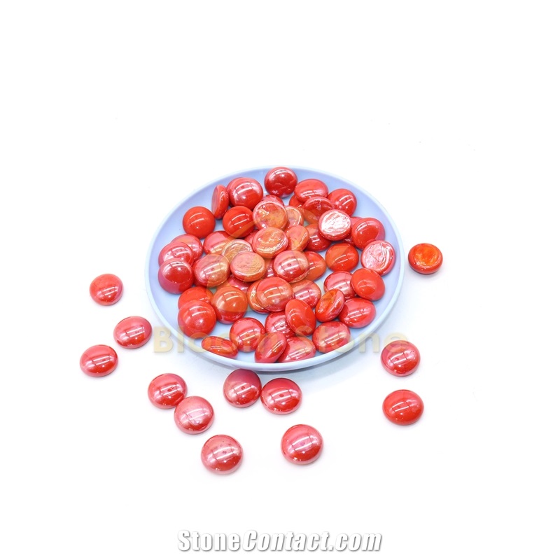 Red Gemstones Fire Pits, Glass Gems For Vase Fillers