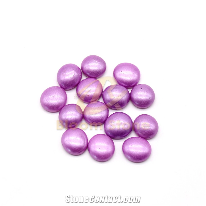 Spray Colored Glass Gems Flat Glass Beads Glass Pebbles