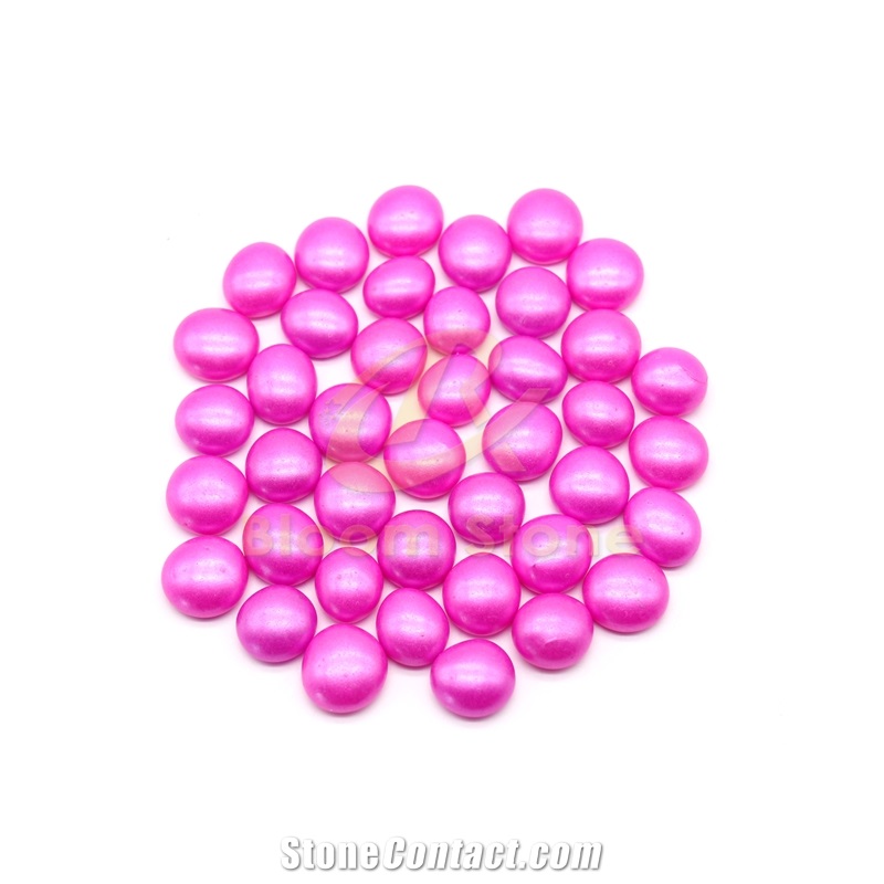 Spray Colored Glass Gems Flat Glass Beads Glass Pebbles