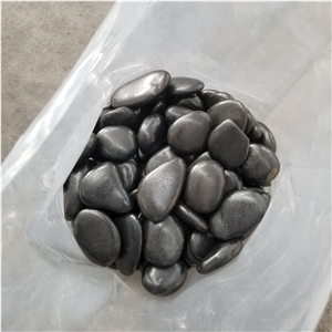 A Grade Polished Black Pebble Stone For Landscaping