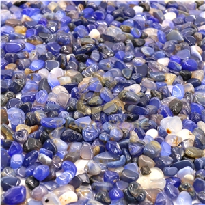 Blue Green Agate Crushed Natural Crystal Home Decoration