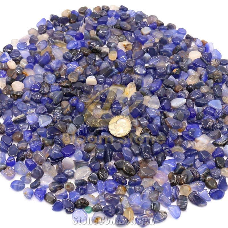 Blue Green Agate Crushed Natural Crystal Home Decoration