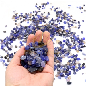 Blue Green Agate Crushed Natural Crystal Home Decoration