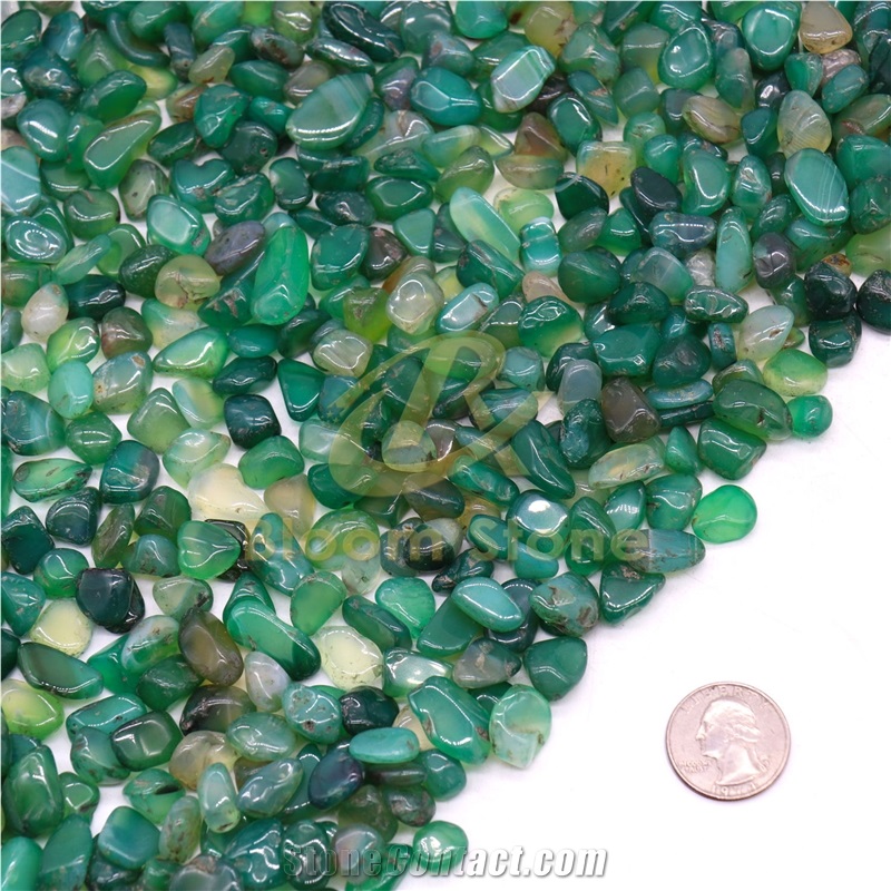 Green Agate For Aquarium And  Home Decoration