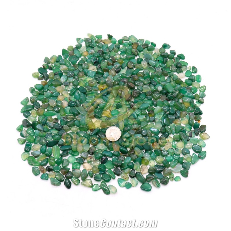 Green Agate For Aquarium And  Home Decoration