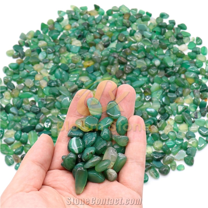 Green Agate For Aquarium And  Home Decoration