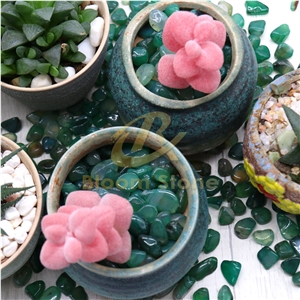 Green Agate For Aquarium And  Home Decoration