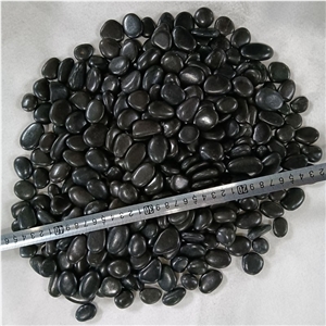 High Polished Black Pebble Stone For Garden Decoration