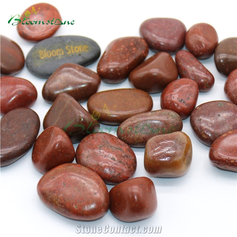 Landscape High Polished Red Pebble Stone