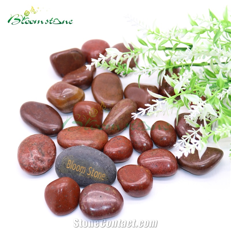 Landscape High Polished Red Pebble Stone