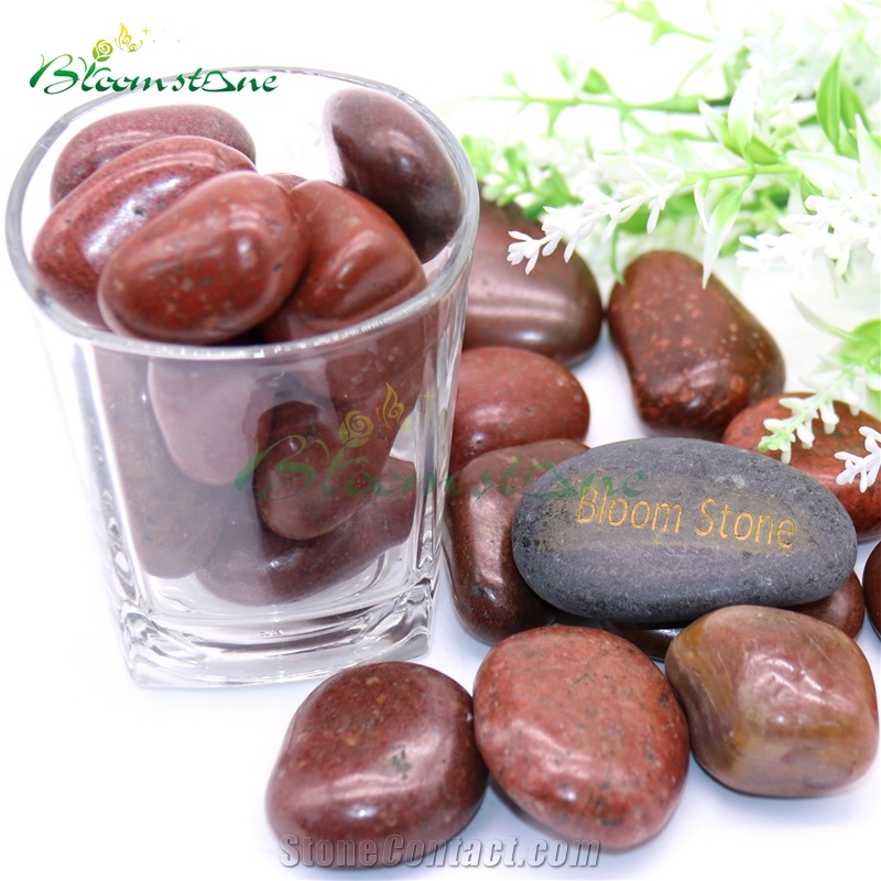 Landscape High Polished Red Pebble Stone