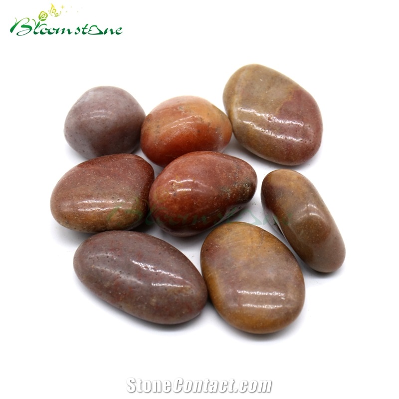Landscape High Polished Red Pebble Stone