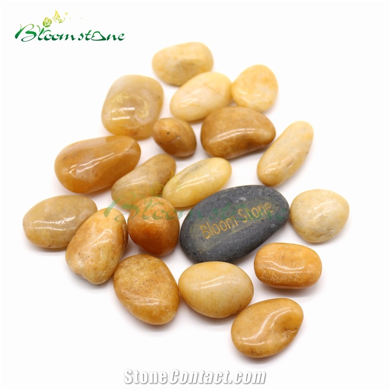 Landscape High Polished Yellow Pebble Stone