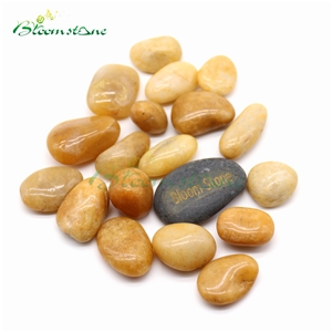 Landscape High Polished Yellow Pebble Stone
