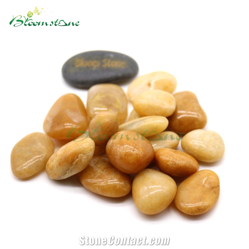 Landscape High Polished Yellow Pebble Stone