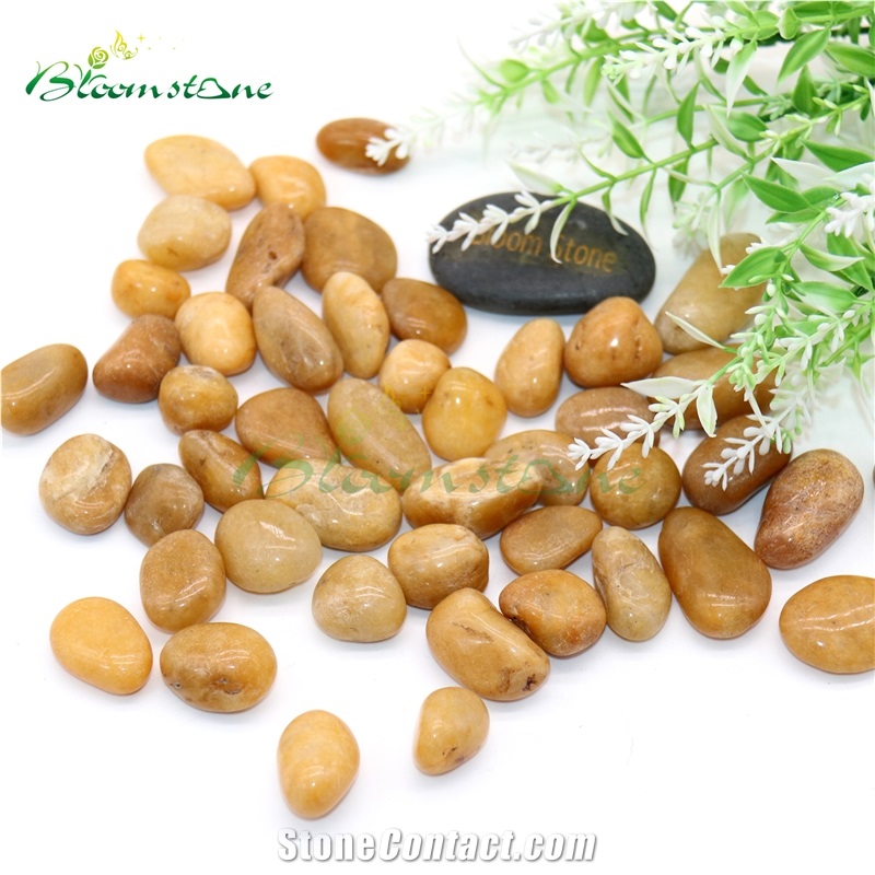 Landscape High Polished Yellow Pebble Stone