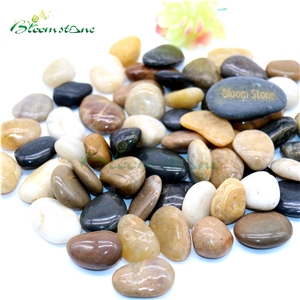 Lanscape High Polished Mixed Color Pebble Stone