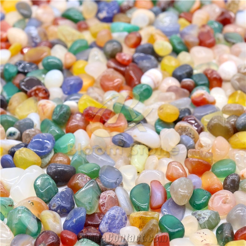 Mixed Natural Polished Agate Stone For Vase Filler Gravel