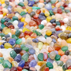 Mixed Natural Polished Agate Stone For Vase Filler Gravel