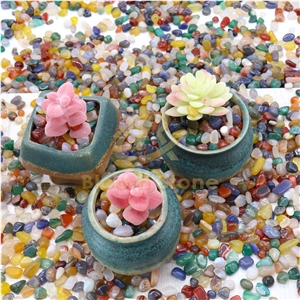 Mixed Natural Polished Agate Stone For Vase Filler Gravel