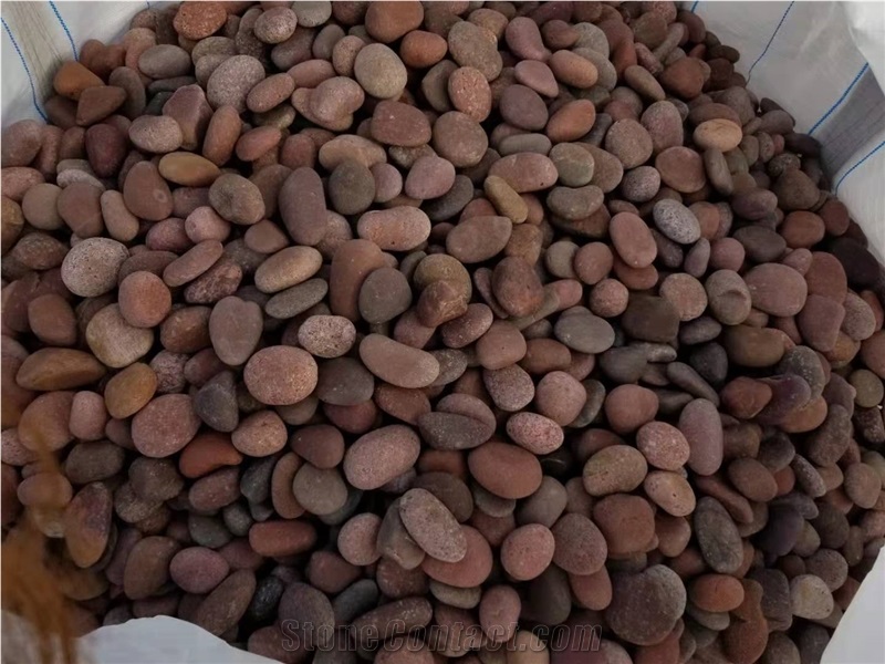 Natural Red Pebble Stone River Pebble Washed Pebble Stone
